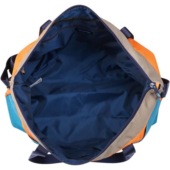 Sophisticated Unisex Canvas Tote with Color Block Style & Multiple Pockets - Picture 3 of 4